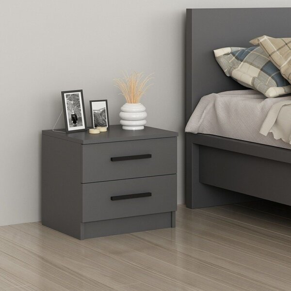 Hanah Home Nightstand Anthracite Kale - 4921