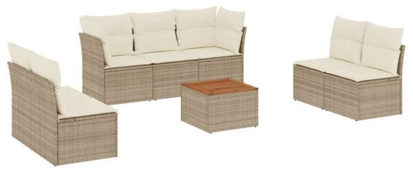 VidaXL Polyrattan Kerti Ülőgarnitúra - 8 részes - Bézs