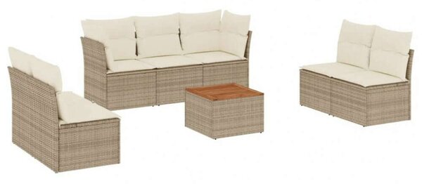 VidaXL Polyrattan Kerti Ülőgarnitúra - 8 részes - Bézs