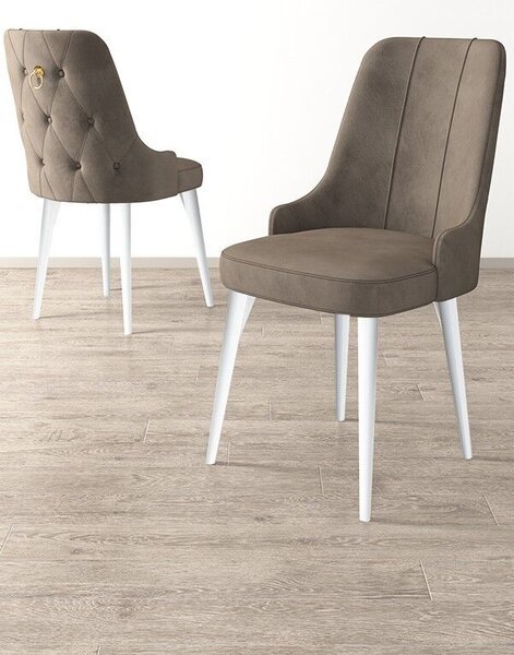 Hanah Home Szék szett (2 darab) Cappuccino Fehér Newa - Cappuccino, Fehér