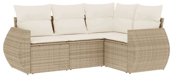 VidaXL Polyrattan Kerti Ülőgarnitúra - 4 részes - Bézs