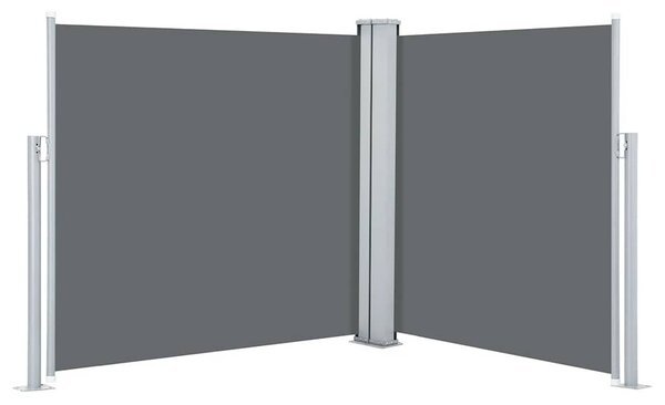 Antracitszürke behúzható oldalsó napellenző 120 x 600 cm