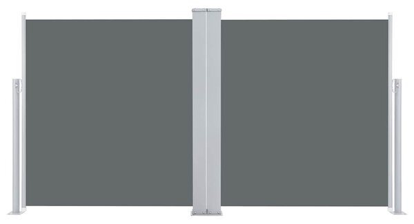 Antracitszürke behúzható oldalsó napellenző 120 x 600 cm