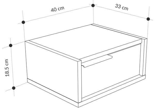 Hanah Home Éjjeliszekrény Sandstone Eco - Homokkő színű