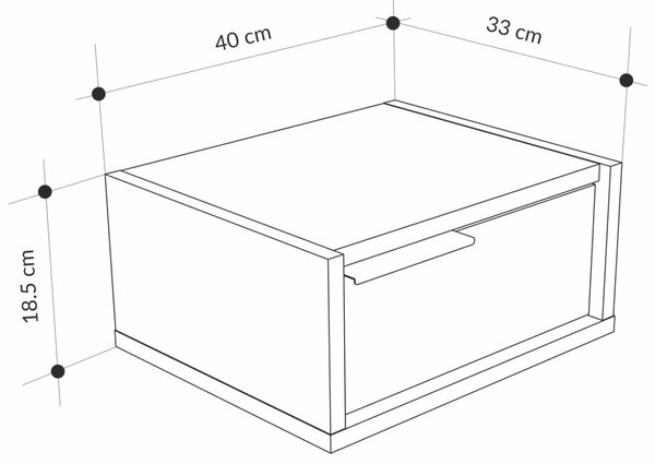 Hanah Home Éjjeliszekrény Kőris Zöld, Zafír Tölgy Eco - Kőris Zöld, Zafír Tölgy