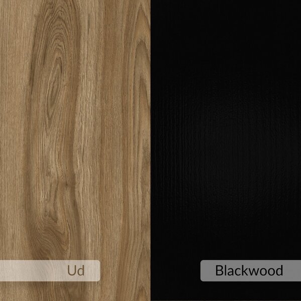 Hanah Home Éjjeli szekrény Fekete Fa Oud Eco - Fekete Fa, Oud