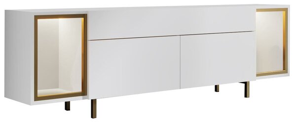 Hanah Home Zenith TV állvány, fehér, arany