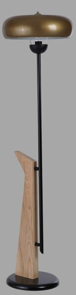 Opviq Floor Lamp Gold Black Oak 8955-2