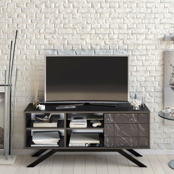 Hanah Home TV állvány Fekete Marble North - Fekete
