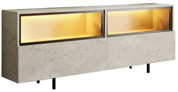 Hanah Home TV Stand Travertine Ekol Up - Travertine