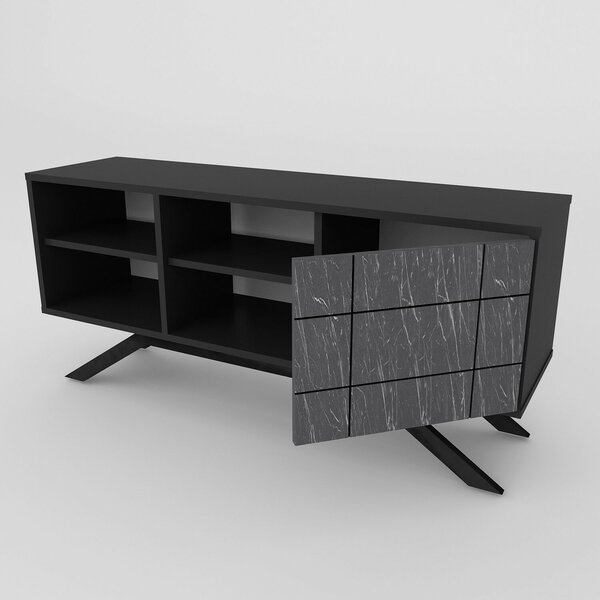 Hanah Home TV állvány Fekete Marble North - Fekete