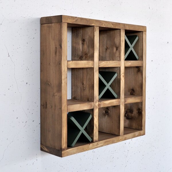 Hanah Home Dekoratív fa fali polc Wooden Raf297