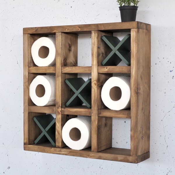 Hanah Home Dekoratív fa fali polc Wooden Raf297