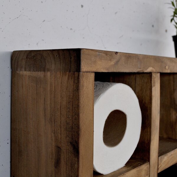 Hanah Home Dekoratív fa fali polc Wooden Raf297