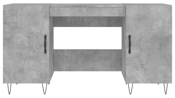 Betonszürke szerelt fa íróasztal 140 x 50 x 75 cm