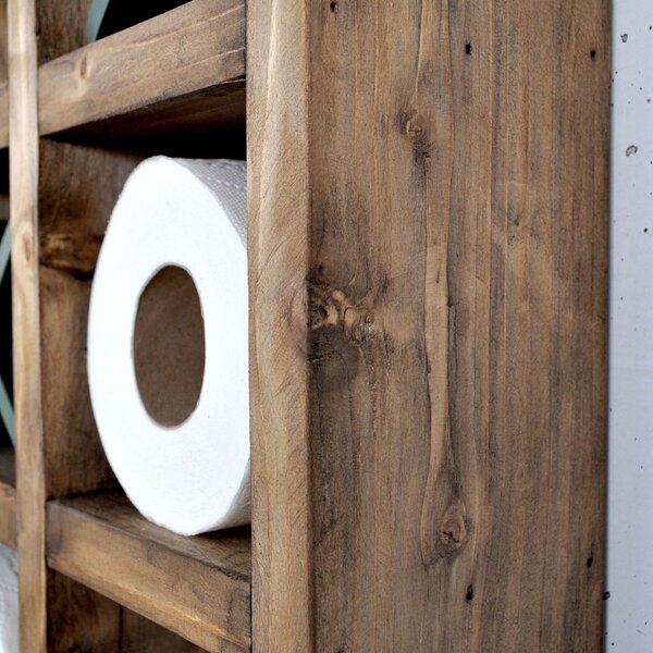 Hanah Home Dekoratív fa fali polc Wooden Raf297