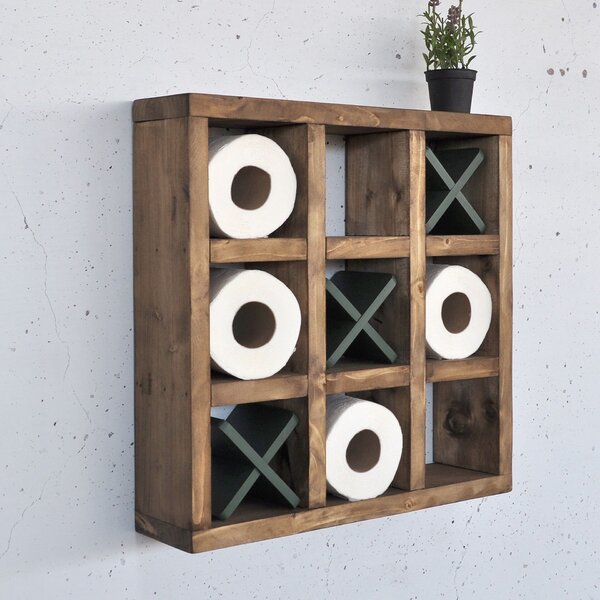 Hanah Home Dekoratív fa fali polc Wooden Raf297
