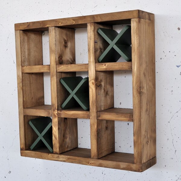 Hanah Home Dekoratív fa fali polc Wooden Raf297