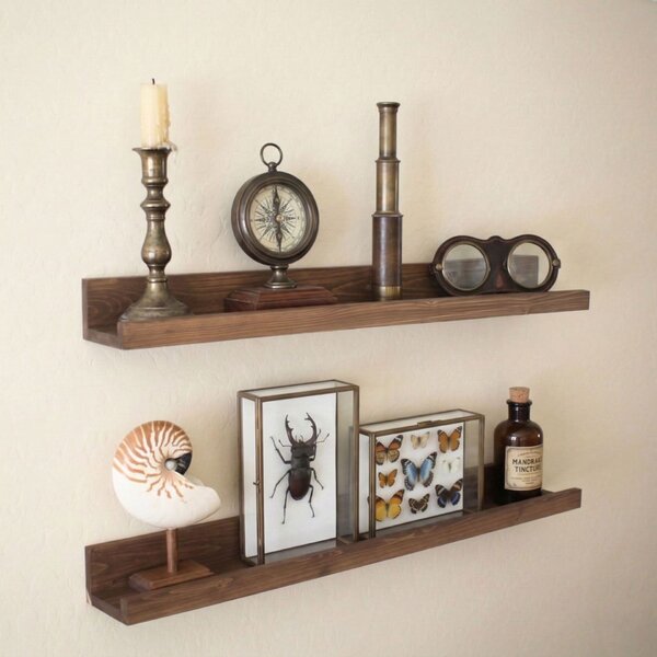 Hanah Home Dekoratív Fa Fali Polc Wooden Raf333