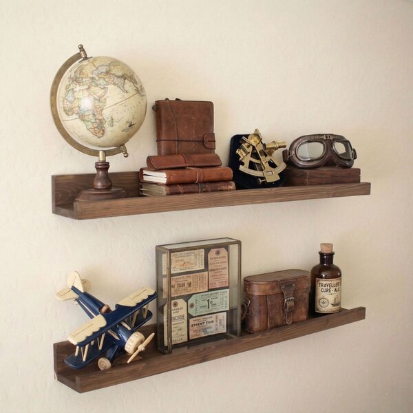 Hanah Home Dekoratív Fa Fali Polc Wooden Raf333