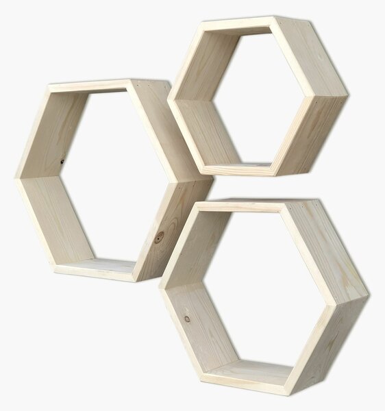 Hanah Home Dekoratív Fa Fali Polc Wooden Raf350