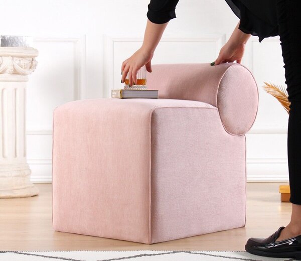 Atelier Del Sofa Linburg Puff - Rózsaszín
