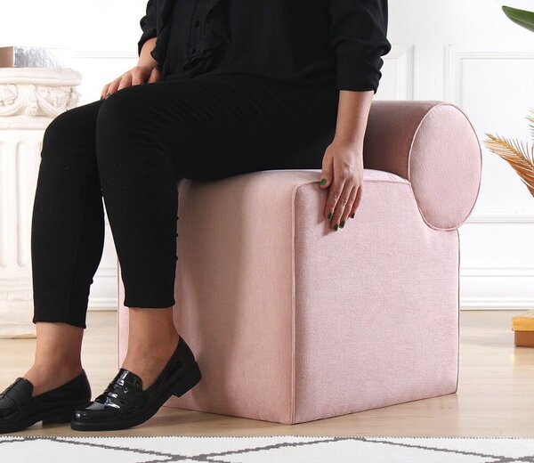 Atelier Del Sofa Linburg Puff - Rózsaszín