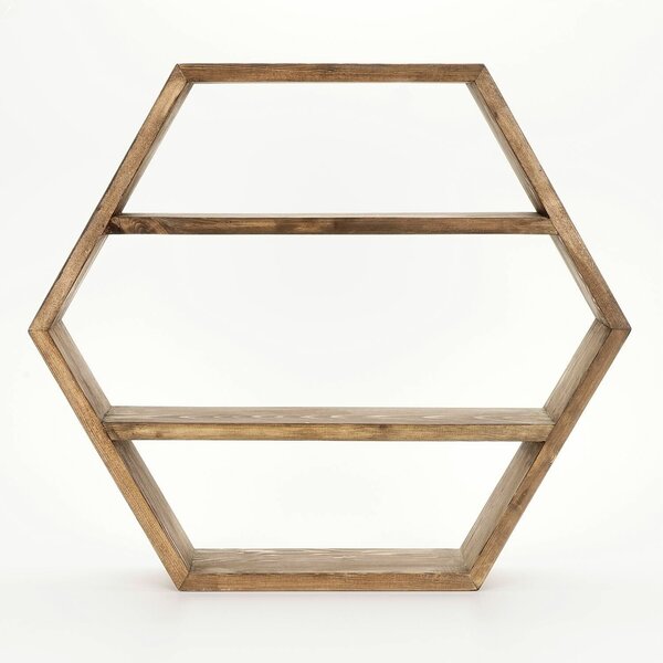 Hanah Home Dekorációs Fa Fali Polc Wooden Raf327