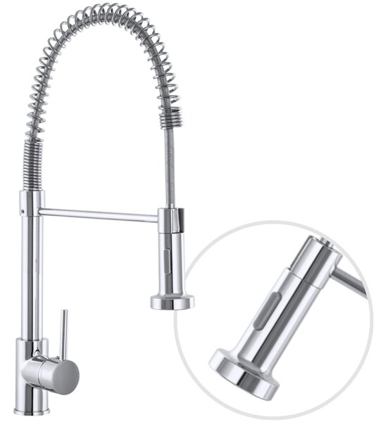 Gamma Solid, szabadon álló mosogatócsaptelep rugalmas kifolyóval, króm, GMA-BSL-CH