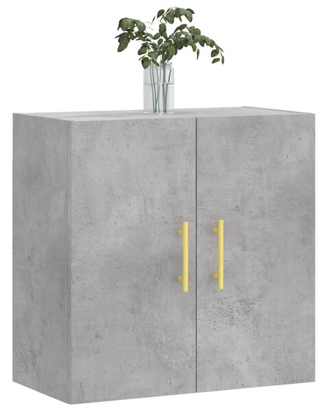 Betonszürke szerelt fa faliszekrény 60 x 31 x 60 cm