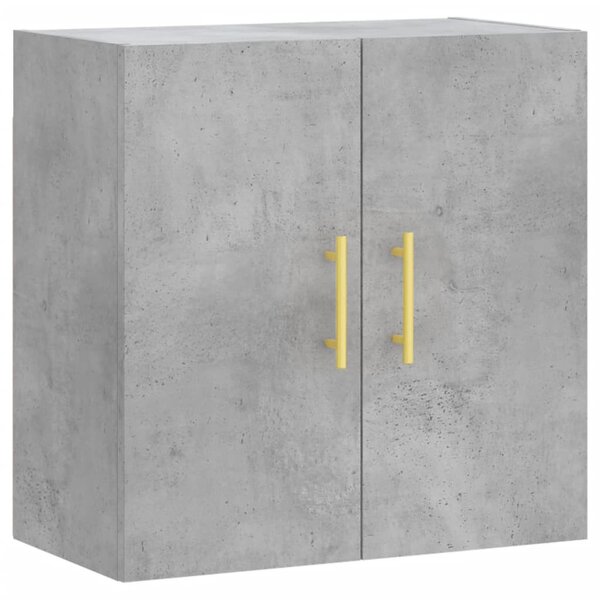 Betonszürke szerelt fa faliszekrény 60 x 31 x 60 cm