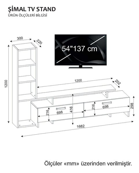 Hanah Home TV Unit White Cordoba Şimal - White, Cordoba