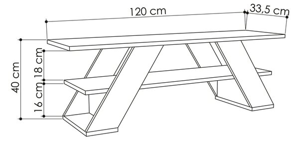 Hanah Home TV Stand Sandstone Farfalla - Sandstone