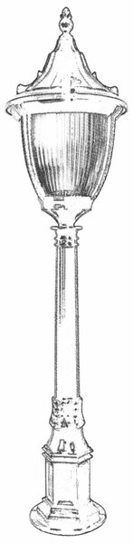 Opviq Kültéri állólámpa Fekete BSU-68186-BSY-M1-B