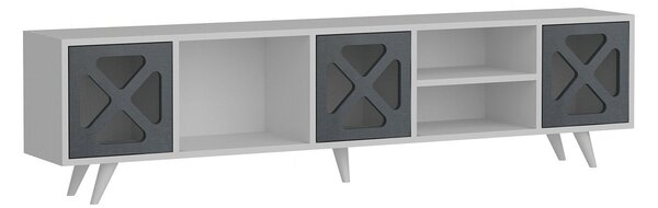 Hanah Home TV állvány Fehér Antracit Sinef - Fehér, Antracit