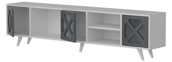 Hanah Home TV állvány Fehér Antracit Sinef - Fehér, Antracit