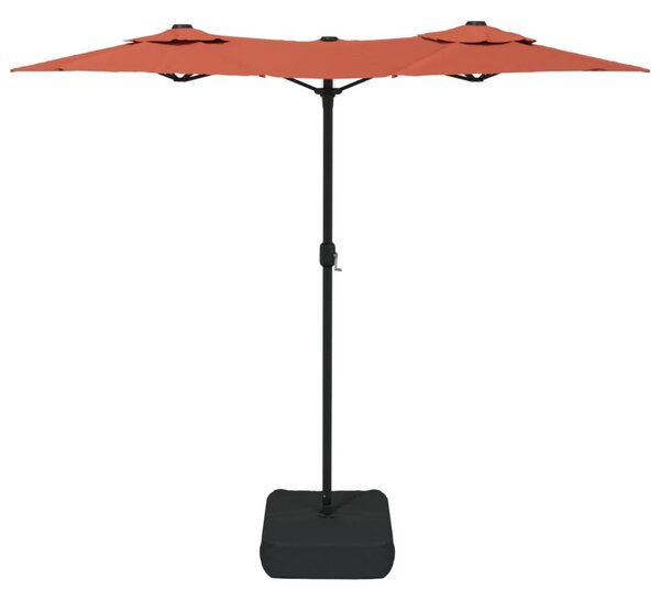 Terrakotta dupla tetős napernyő 316x145 cm