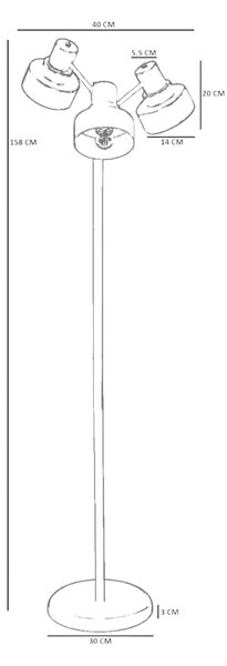 Opviq Floor Lamp Orange 8946-5