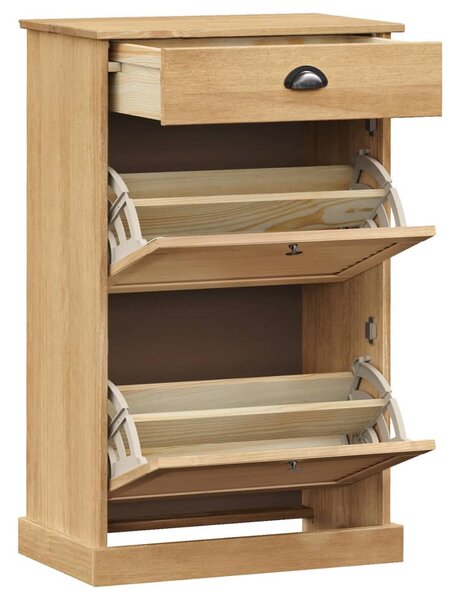 VIGO tömör fenyőfa cipőszekrény 60x35x96 cm