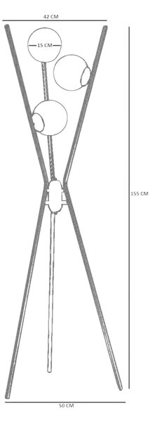 Opviq Floor Lamp Gold Black White 8942-5
