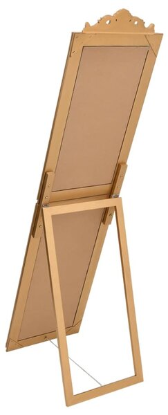 Aranyszínű szabadon álló tükör 45x180 cm