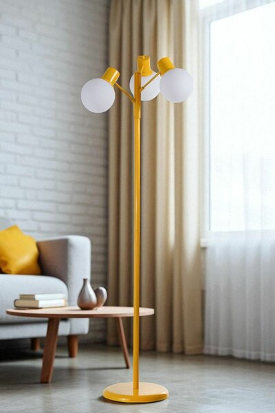 Opviq Floor Lamp White Mustard 8947-8