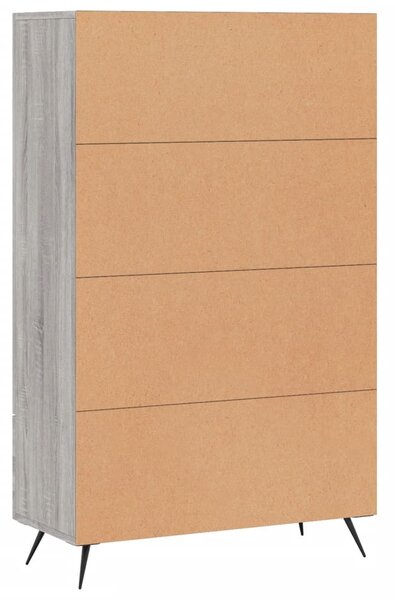 Szürke sonoma szerelt fa magasszekrény 69,5 x 31 x 115 cm