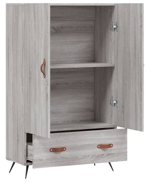 Szürke sonoma szerelt fa magasszekrény 69,5 x 31 x 115 cm