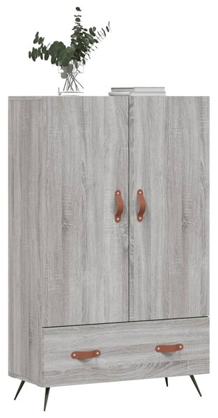 Szürke sonoma szerelt fa magasszekrény 69,5 x 31 x 115 cm