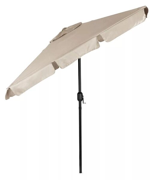 Kerti napernyő, MultiGarden SL-UM019-3, bézs, téglalap alakú, 200 x 130 cm, magasság: 212 cm, tekerőkarral, 38 mm acél rúd, 4 szegmens, dönthető, UV-álló, esőálló, 160 g/m2