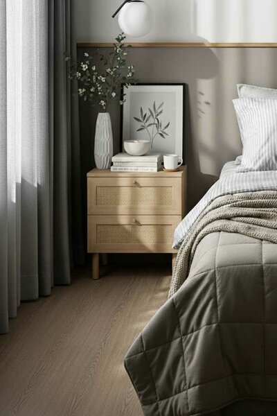 Hanah Home Nightstand Beige Baru - Beige