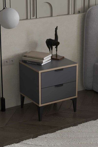Hanah Home Nightstand Anthracite Arden - Anthracite