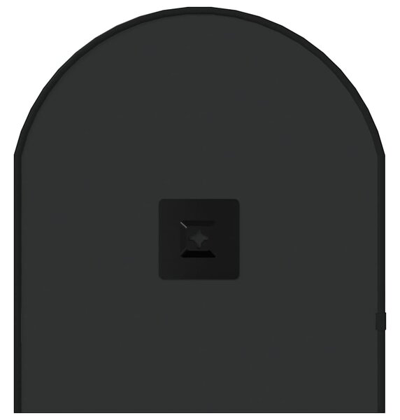 Fekete ovális falitükör 70x30 cm