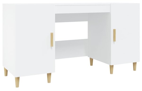 Fehér szerelt fa íróasztal 140 x 50 x 75 cm